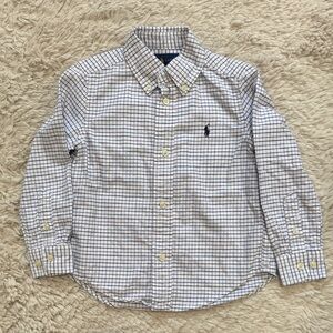 Polo by Ralph Lauren Kids Blue and White Plaid Shirt
